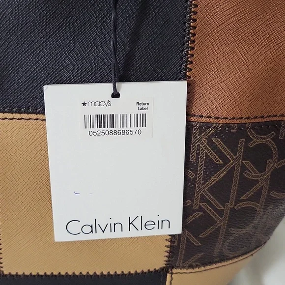 Calvin Klein Dark Brown Monogram Tote - Picture 6 of 11